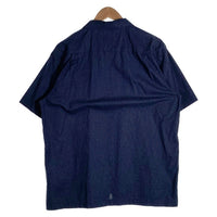 FRESHJIVE フレッシュジャイブ TRABAJERO SHIRT ジップアップ コットンシャツ 半袖 ネイビー ワンポイント刺繡 サザビーリーグ Size L 福生店