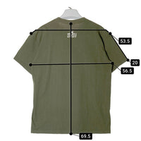 STUSSY ステューシー ワールドツアー 前面プリント Tシャツ カーキ sizeL 瑞穂店