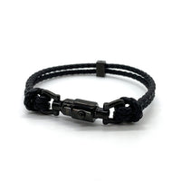 GUCCI グッチ Braided bracelet with piston detail ピストン ディテール ブレイド ブレスレット ブラック 859240 Size 全長約20cm 福生店