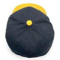 STUSSY ステューシー 14AW Stock Lock 2 Tone Snapback Cap ストック SSリンクロゴ 刺繡 2トーン スナップバックキャップ ブラック イエロー 131348 福生店