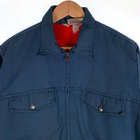 80-90's Dickies ディッキーズ チノツイル ワークジャケット ネイビー 内フリース Size M-R 福生店