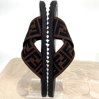 FENDI フェンディ ズッカ柄 サンダル ブラック ブラウン 7X1222 Size 7 福生店