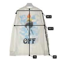 OFF-WHITE オフホワイト OMAB001E18185015 並行品 LIBERTY L/S T-SHIRT リバティ ロングスリーブTシャツ ホワイト sizeM 瑞穂店