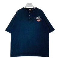 Harley-Davidson ハーレーダビッドソン USA製 ANVIL製 シングルステッチ COPENHAGEN DENMARK ヘンリーネックTシャツ ブラック sizeXL 瑞穂店