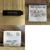 BURBERRY BLACK LABEL バーバリーブラックレーベル ジップアップ ニットセーター ノバチェック ベージュ ウール アクリル BMT19-902-43 Size 3 福生店