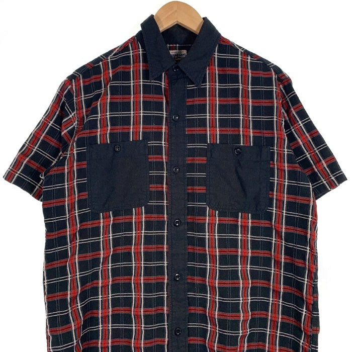 SUGAR CANE 赤黒チェックネルシャツ Lサイズ SUGAR CANE シュガーケーン 長袖|ツイル|ネルシャツ『TWILL