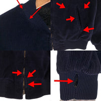 Silver Stone シルバーストーン コーデュロイ ジップアップ リブブルゾン ネイビー 内ボア Size 48 福生店