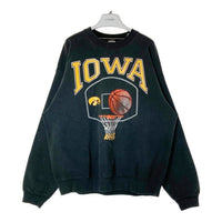 FRUIT OF THE LOOM フルーツオブザルーム SUPERCOTTON USA製 IOWA BASKETBALL スウェットトレーナー ブラック sizeXL 瑞穂店