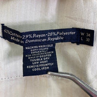 CHAPS RALPH LAUREN チャップスラルフローレン レーヨン混 ツータックチノパンツ ネイビー size34 瑞穂店