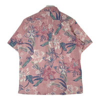 Reyn Spooner レインスプーナー STARGAZER スターゲイザー 裏地使い 片ポケット ボタンダウン コットン アロハシャツ ピンク sizeM 瑞穂店