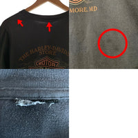 00's HARLEY DAVIDSON ハーレーダビッドソン バー&シールド フレイム プリント ポケット ロングスリーブTシャツ ブラック 2007コピーライト Size 2XL 相当 福生店