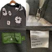 DENIM TEARS デニムティアーズ 24SS Rhinestone Cotton Wreath Zip Hoodie ラインストーン コットンリース ジップフーディ スウェットパーカー ヴィンテージブラック Size L 福生店