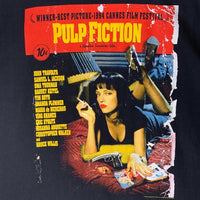 90's PULP FICTION パルプフィクション プリントTシャツ ブラック USA製 ウィンターランド 袖裾シングル Size L 福生店