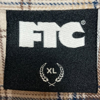 FTC エフティーシー チェック ネルシャツ ベージュ×ブラウン sizeXL 瑞穂店