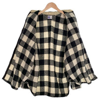 60's SEARS PILGRIM シアーズ ピルグリム バッファローチェック 長袖 ウールシャツ ホワイト ブラック USA製 Size L相当 福生店