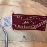 Levi’s リーバイス USA製 80's 青タグ アクションスラックス TALONジップ ブラウン size- 瑞穂店
