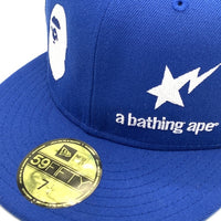 A BATHING APE アベイシングエイプ New Era ニューエラ 59FIFTY ベースボールキャップ ブルー Size 7 1/4 (57.7cm) 福生店