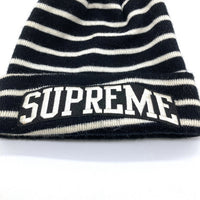Supreme シュプリーム Team Stripe Beanie ニット帽 ビーニー ブラック×ホワイト 瑞穂店