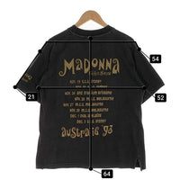 90's Madonna マドンナ GIRLIE SHOW 1993 AUSTRALIA ガーリーショー プリント Tシャツ ブラック 袖裾ダブル SPORTS ROAD Size M 福生店