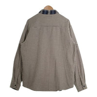 SUPREME シュプリーム Houndstooth Plaid Flannel Shirt 長袖 プレイド フランネル シャツ ブルー グレー Size M 福生店