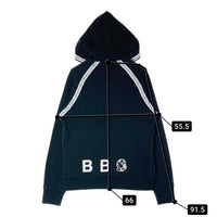 BILLIONAIRE BOY CLUB ビリオネアボーイズクラブ テープモチーフ フルジップ パーカー ブラック sizeM 瑞穂店