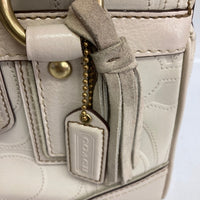 COACH コーチ 11639 ハンドバッグ シグネチャー ターンロック レザー ホワイト 瑞穂店
