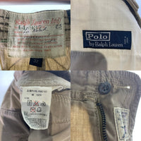 90's Ralph Lauren ラルフローレン ワッペン カーゴ ショーツ ハーフパンツ ベージュ Size 32 福生店