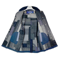 JUNYA WATANABE COMME des GARCONS MAN ジュンヤワタナベ コムデギャルソンマン WO-C002 AD2014 ジャポニズム期 リバーシブル 刺し子 パッチワーク コート インディゴ sizeS 瑞穂店