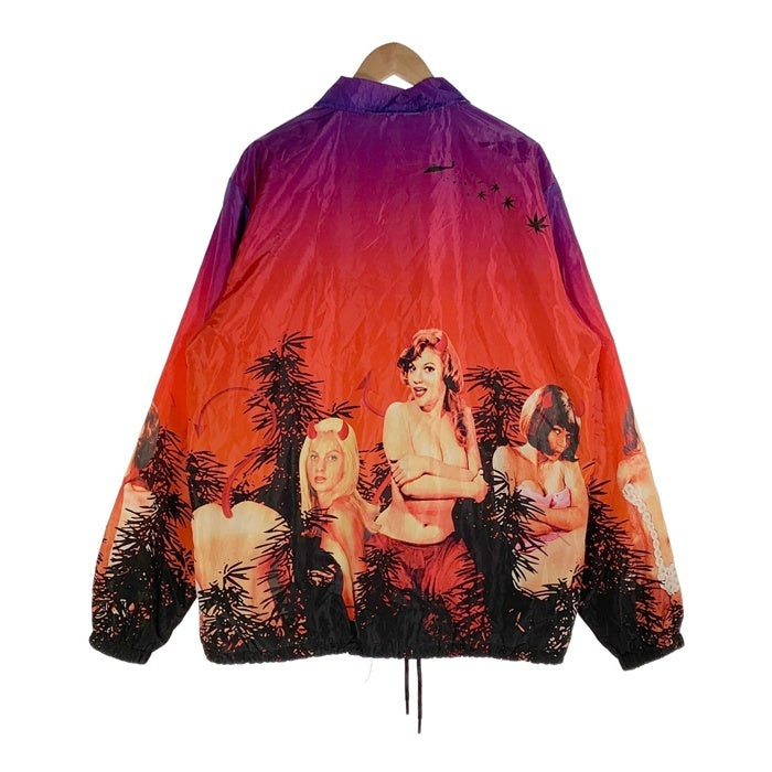 HANG ハング Harvest Devil Girl's Coach Jacket 総柄プリント コーチ