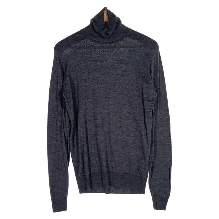 JOHN SMEDLEY ジョンスメドレー ウール タートルネックセーター グレー 薄手 Size M 福生店