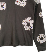 DENIM TEARS デニムティアーズ RHINESTONE COTTON WREATH THERMAL ラインストーンコットンリース サーマルカットソー チャコールグレー Size M 福生店