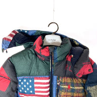 POLO RALPH LAUREN ポロラルフローレン パッチワーク ネイティブ フラッグ ダウンジャケット マルチカラー sizeS 瑞穂店