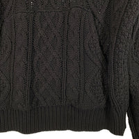 GOOD ENOUGH グッドイナフ コットン ケーブルニットプルオーバーパーカー ブラック Size M 福生店