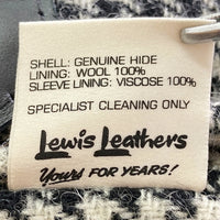 Lewis Leathers ルイスレザー 60T Tight Fit Corsair タイトフィット コルセア 千鳥格子裏地 ベージュジップテープ リアルハイド レザージャケット ブラック size42 瑞穂店