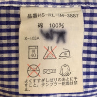 Polo by Ralph Lauren ポロラルフローレン BLAKE ボタンダウン ギンガムチェック 半袖シャツ ブルー Size L 福生店
