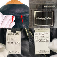 International Gallery BEAMS インターナショナルギャラリービームス PER BACCO ゴートレザー ダブルライダースジャケット ブラック 11-18-2073-730 Size 46 福生店