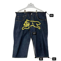 BILLIONAIRE BOY CLUB ビリオネアボーイズクラブ ランニングドッグ ペイント デニムショートパンツ インディゴ sizeM 瑞穂店