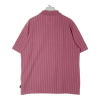 STUSSY ステューシー ハーフジップ ストライプ ポロシャツ ピンク sizeM 瑞穂店
