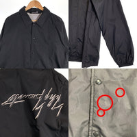 Ground Y グラウンドワイ ヨウジヤマモト バックプリント ナイロン コーチジャケット ブラック GW-J52-600 Size 3 福生店
