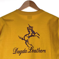 Dagda Leathers ダグダレザーズ プリント ポケットTシャツ 袖刺繡 マスタード 旧マッコイ 滝沢氏 2 Size M 福生店