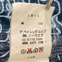 A BATHING APE アベイシングエイプ ゴリラ 迷彩総柄 半袖シャツ ネイビー sizeXL 瑞穂店