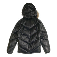 Schott ショット ラムレザー 羊革 コヨーテ ファー ダウン ジャケット ブラック USA製 Size 34 福生店