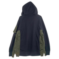 NIKE ナイキ sacai サカイ NRG HOODY ドッキングパーカー フーディー ナイロン切替 ネイビー オリーブ CW2419-475 Size 2XL 福生店