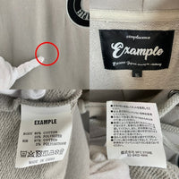 EXAMPLE エグザンプル ROUND LOGO HOODIE ラウンドロゴ フーディー パーカー ベージュ Size XL 福生店