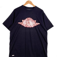 00's NIKE ナイキ AIR JORDAN エアジョーダン ウィングマークプリント Tシャツ スミクロ Size L 福生店