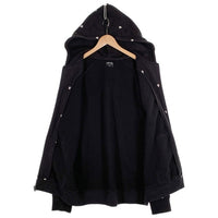 00's STUSSY ステューシー Skull Patterned Full Zip Hoodie フルジップパーカー フーディー ブラック Size XL 福生店