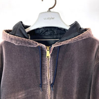 Carhartt カーハート ベロア ジップアップパーカー ブラウン size- 瑞穂店