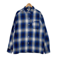 Cal Top キャルトップ オンブレチェック シャツ アクリル ブルー Size L-XL 相当 福生店