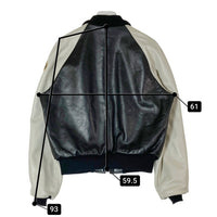 VANSON バンソン TJV USA製 胸ワッペン レザー チームジャケット ブラック size42 瑞穂店