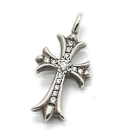 Chrome Hearts クロムハーツ TNY CRSF P/DMND タイニーファットクロス パヴェダイヤ ペンダントトップ SV925 福生店
